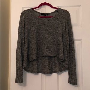 Forever 21 Sparkly Grey Cropped Sweater